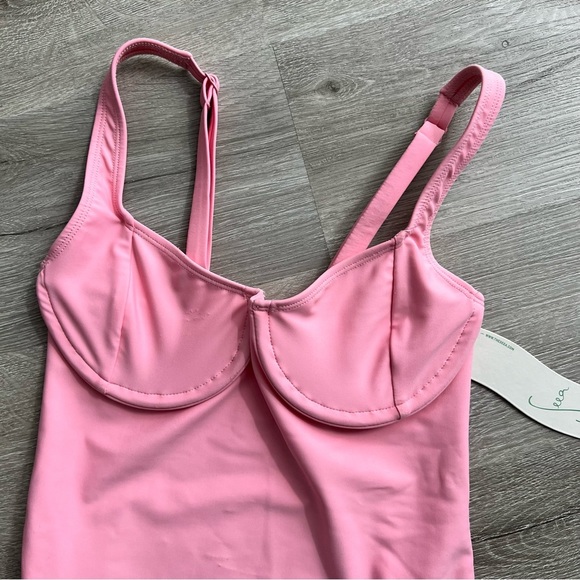 NWT Seea Ginger One Piece Pink Bikini Swimsuit Non-Padded Underwire Small - Picture 6 of 8